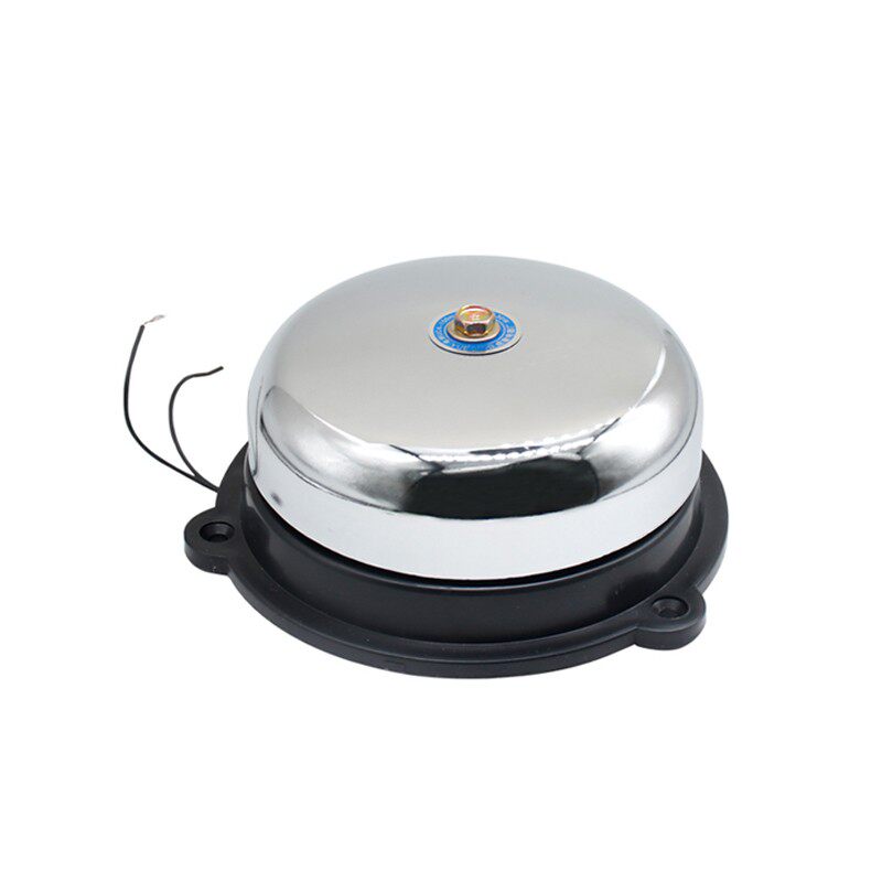 DC24V  12V不锈钢内击式电铃 8寸 UC4-200mm 学校电铃 工厂电铃