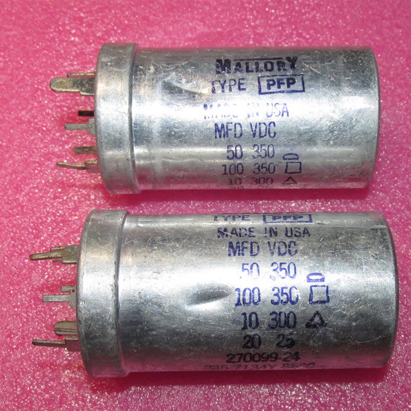 美MALLORY 摩罗利孪生电容50U350V100U350V10U/31350uf200v电解