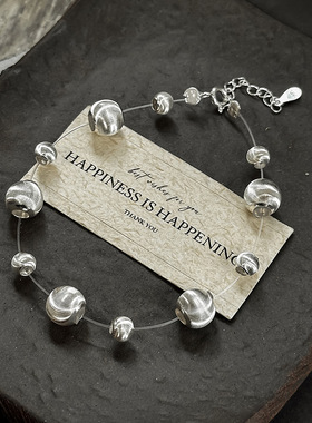 日本品质银河猫眼车花925纯银手链ins风韩版女小众设计感气质透明