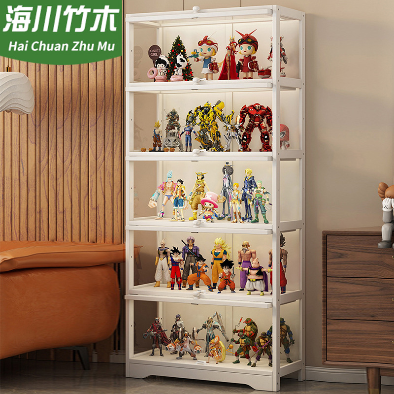日本品质手办透明亚克力收纳盒展示柜子乐高泡泡玛特非玻璃摆件货