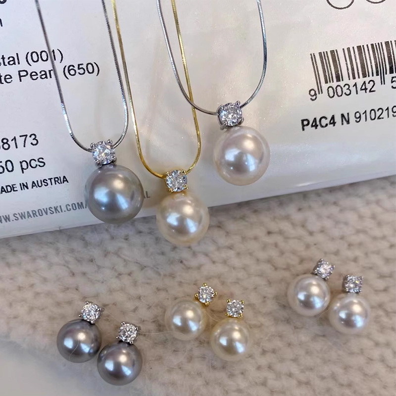 日本品质s925纯银珍珠项链配饰女款秋冬轻奢小众锁骨链高级感吊坠