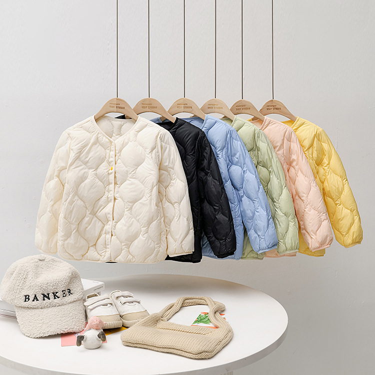 日本品质出口现货国标90绒儿童轻薄羽绒服内胆中大童男童女童超轻