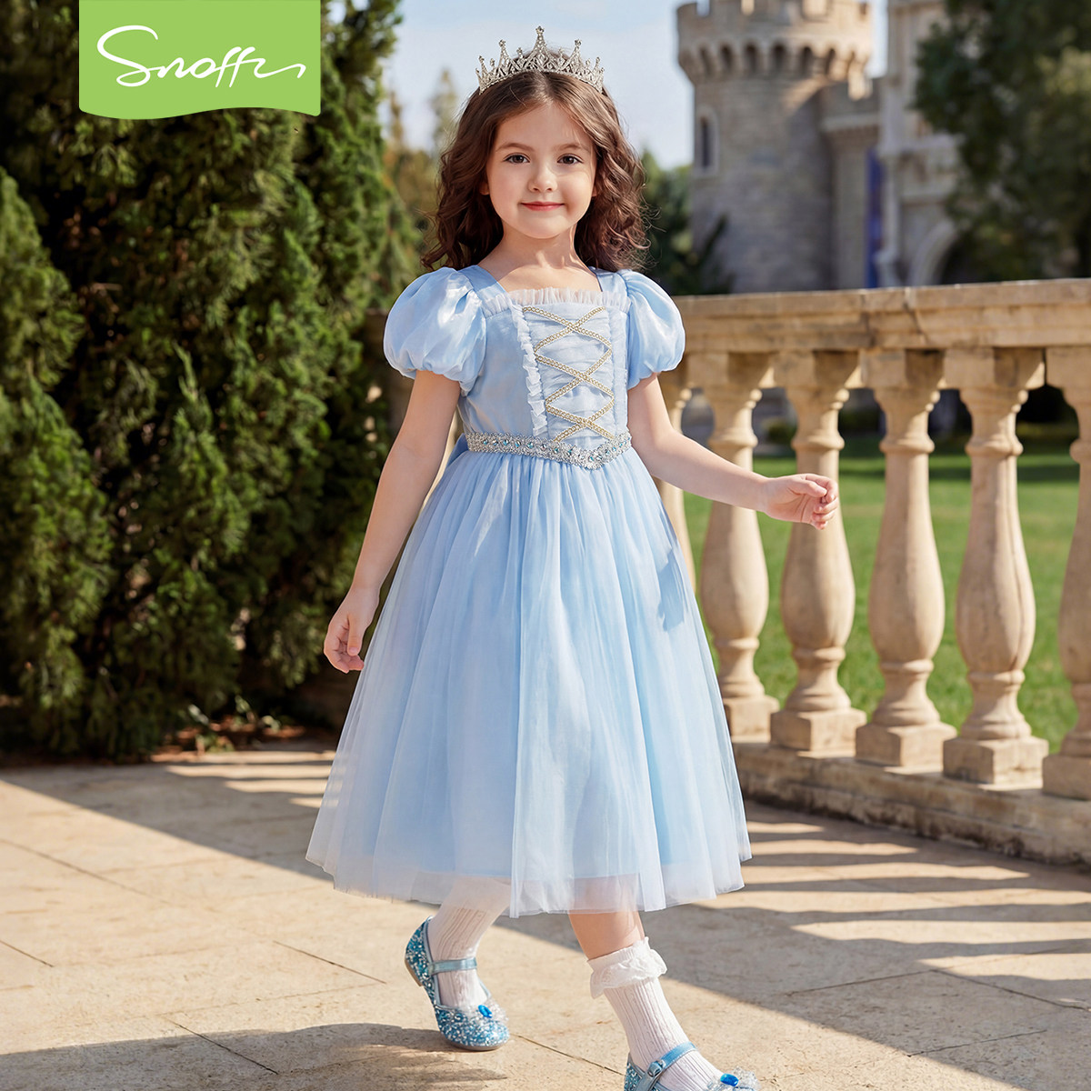 斯纳菲夏季公主裙女童连衣裙子洛丽塔六一儿童生日表演服COS新款