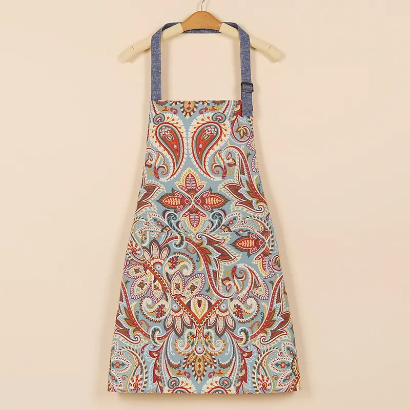 复古民族风围裙餐饮专用含棉上班工作服2024新款网红大人做饭围腰,家庭/个人清洁工具,围裙,淘宝优惠券,粉丝福利购,淘宝优惠卷