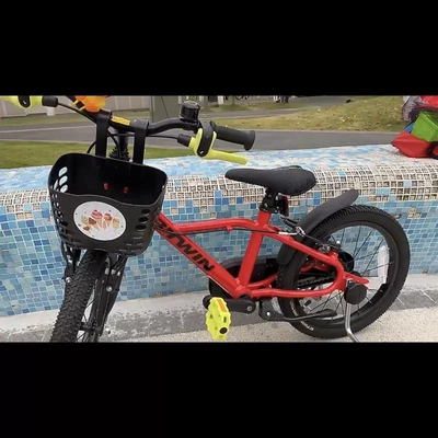 适用迪卡侬儿童自行车前车筐12/