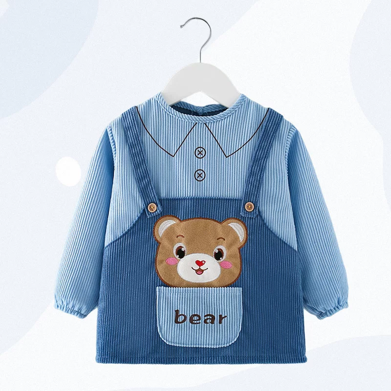 儿童罩衣灯芯绒反穿衣婴儿春秋季男孩女宝宝吃饭防脏防水围兜护衣,童装/婴儿装/亲子装,反穿衣/罩衣,淘宝优惠券,粉丝福利购,淘宝优惠卷