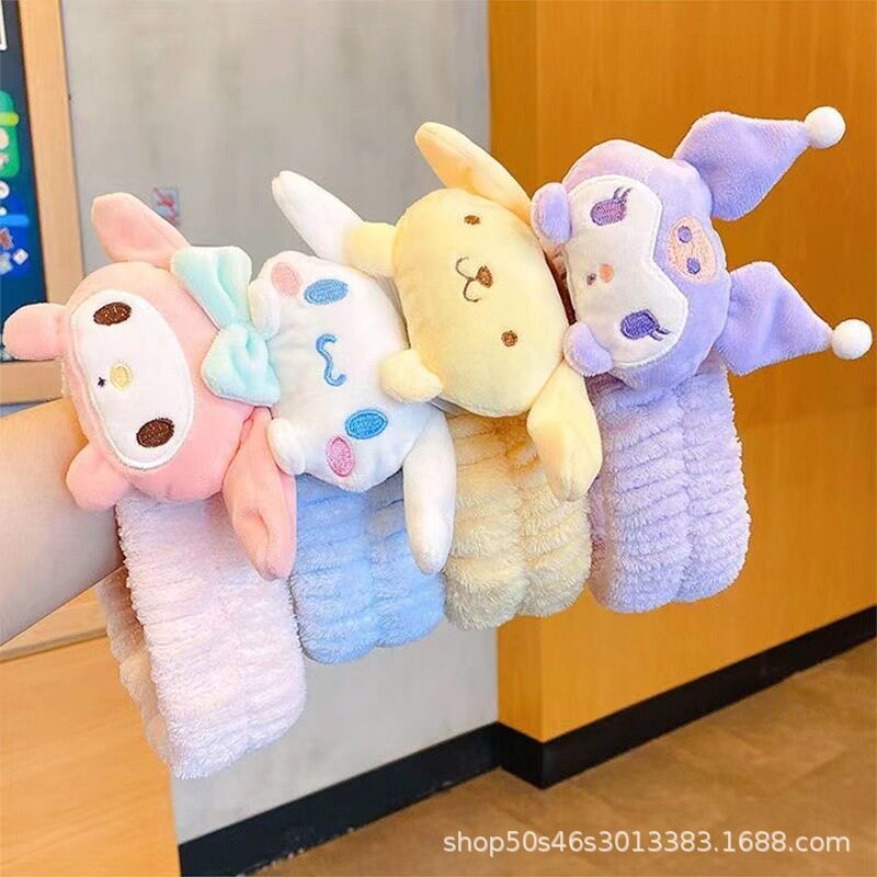 三丽鸥毛绒束发带卡通可