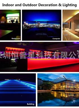 LED灯带室内户外装饰照V明RG七彩性灯条2835柔灯带/5050芯片12灯B