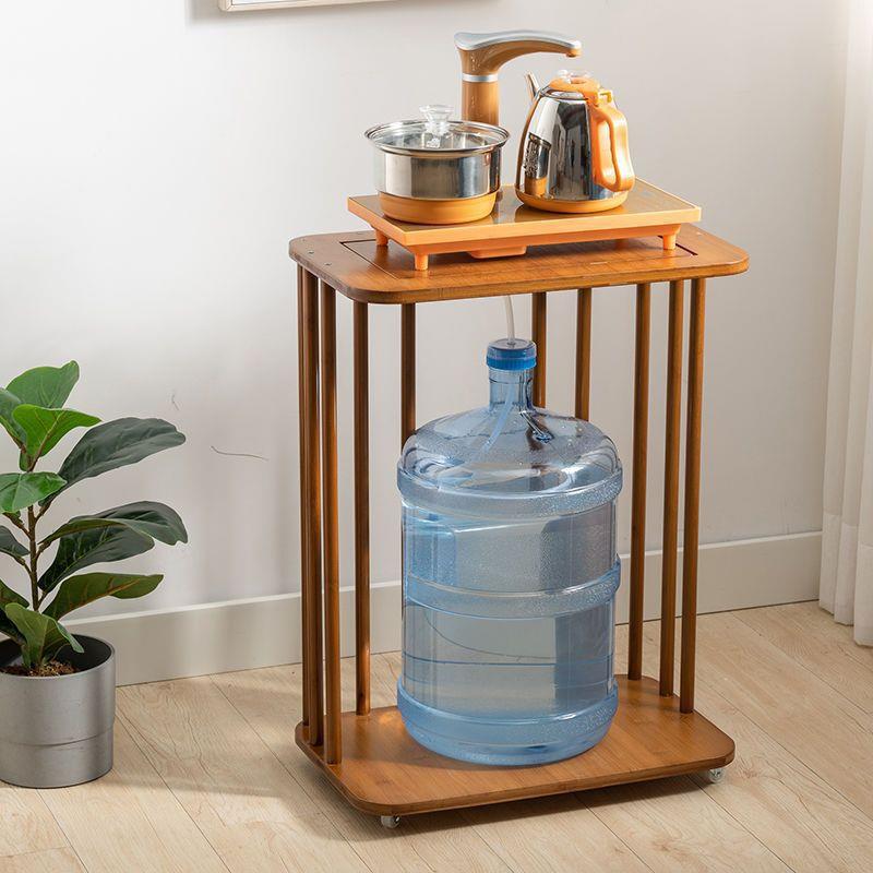 架厨AL100961房餐木边柜水桶收纳置物架茶台边几茶水移动水柜茶楠
