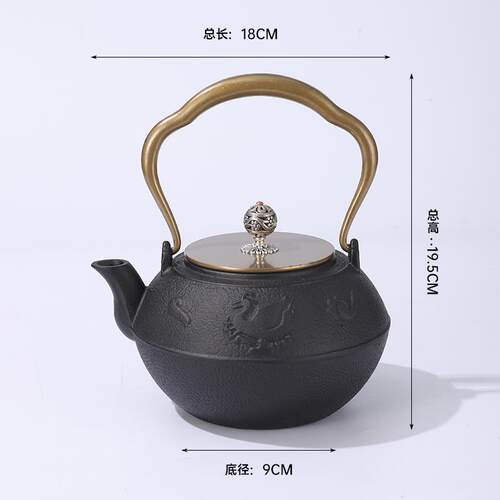 铸铁茶壶小丁壶加热明户外水煮茶火壶炭烧水无品牌/壶柴火围火炉