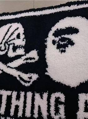 地毯骷髅头客厅地卧室餐厅垫浴室吸进水门垫77352卫生间植绒地垫