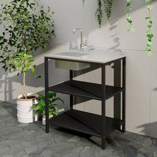 户外柜庭院储手物柜台室OXF外不锈洗钢池一体柜阳花园杂物柜操作