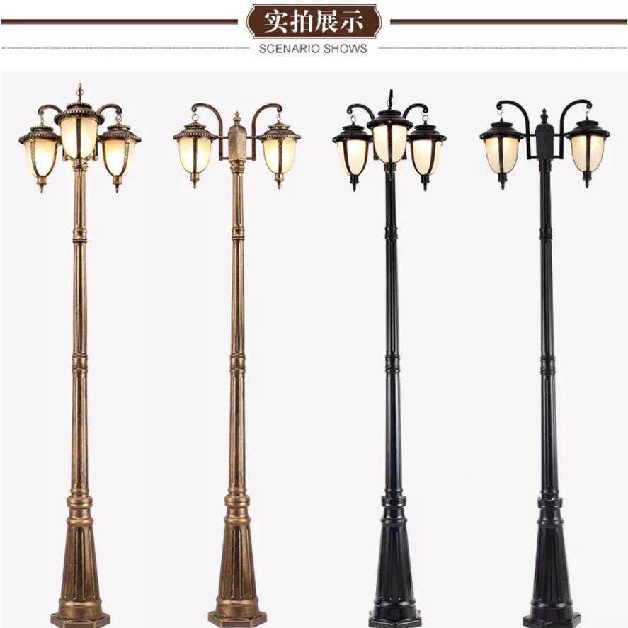 2357欧式庭院灯led户外防水墅园花林景观灯别双头高杆3米园小区路