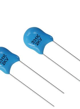 高瓷压片电容331K/62KV330PFBTQ1%片径mm2KV0331K瓷介电容厂家