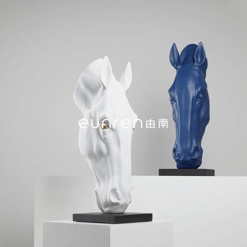 新中式客装饰办公室玄关首厅落地大摆件创意家居马售YN-BJ160树楼