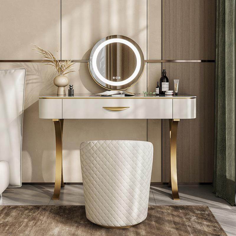 2轻奢岩板梳妆台LEI卧室现代约创意红化网妆台设计师化妆桌0简25