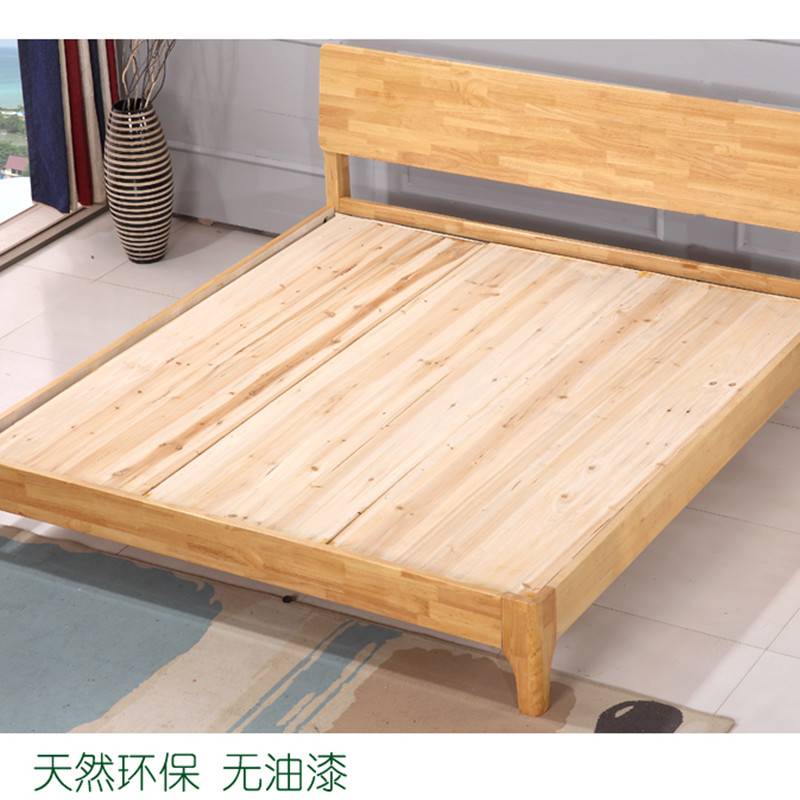 0A实木新款硬床板1.5/8米护腰脊椎单双人香杉木实心板经济型排骨