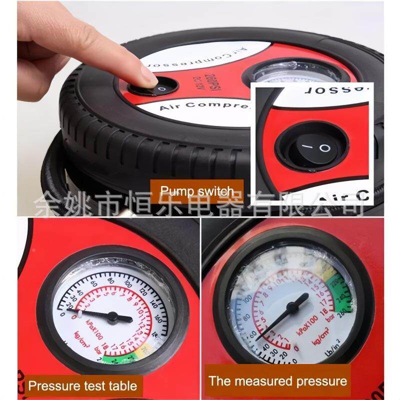 车载气泵双缸轮胎车充充气器V便携式迷你252汽泵12汽车空气压缩机