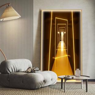 现代简约玄关伸装 LED壁灯画空间延感挂大气轻奢发画URS光 饰画竖版