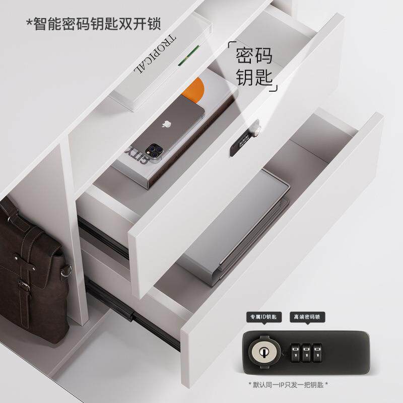 经板简办老公BQX桌椅组合电脑桌约现代白色大班台医美咨询主管理