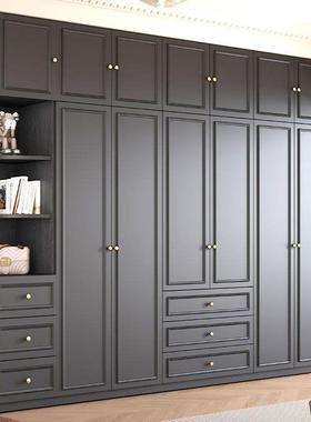 中IXC古风黑色衣柜型家用成黑系经典复古美式卧室小户品暗大衣橱