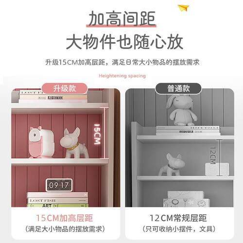 儿童学架习网桌女家用卧GGS室高颜值书桌书组合一体孩房间红写字
