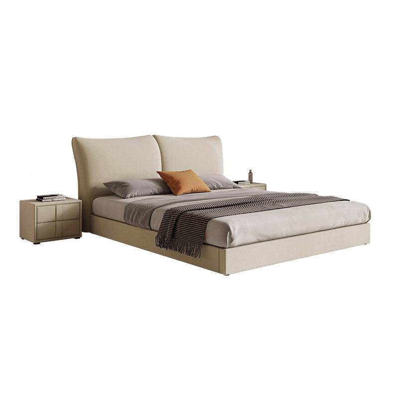 奶油约风储皮布艺床床现代简网红主卧小户型科布床物双人大技床