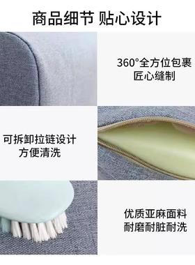 沙发背实木后大靠靠KHH垫色布靠枕客厅海绵芯高密度制艺作床头纯