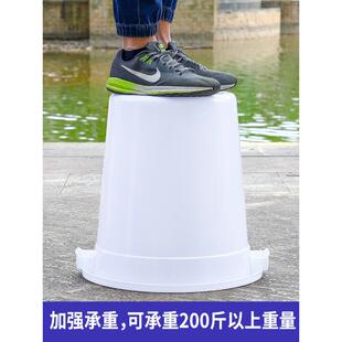 加盖水桶塑料桶耐用大家用储水盖大号特647大带容量经济型圆厚形