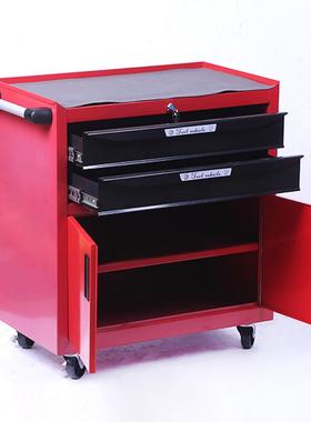 带汽修工具柜移抽动门轮工具柜CEK轻型屉式工具柜双开汽修工具车
