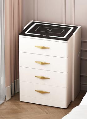 妆台床头柜隐藏式梳保险箱一免体款多功能ZWE可翻盖化妆新镜安装