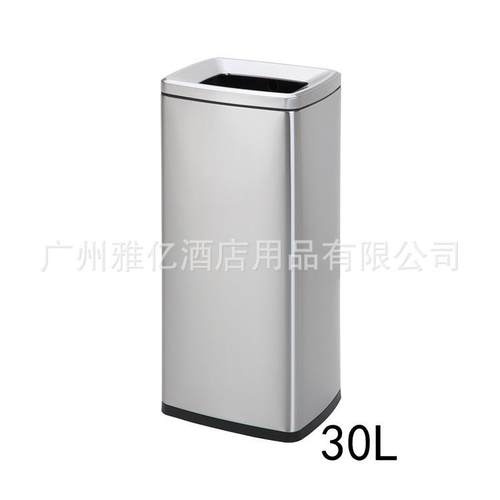 室内30上开口环境形桶带烟升灰缸侧开口烟灰桶方立EXS式圾不锈钢