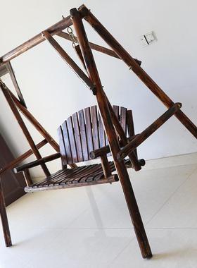 外室外实木秋千椅公户吊41008椅室外园摇椅阳台庭院荡秋摇千吊篮