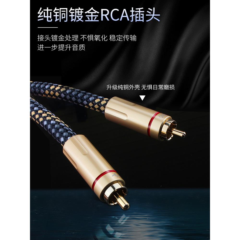 发烧同轴音频线数字SPDIF线75Ω低音炮电视音响箱线coaxial连接线