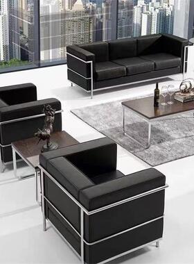 简商沙务办公室沙发经典柯SF-520布2西耶黑色接待室休息区会易客L