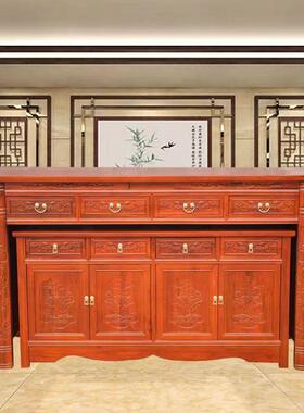 供桌佛台家用实ONF木约现代供条佛桌神台仙桌三简层案神案台阶梯