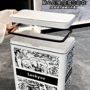 垃圾桶杯鹭工厂家用带盖客厅卧室垃缝圾卫生纸间厕所专用大容篓量