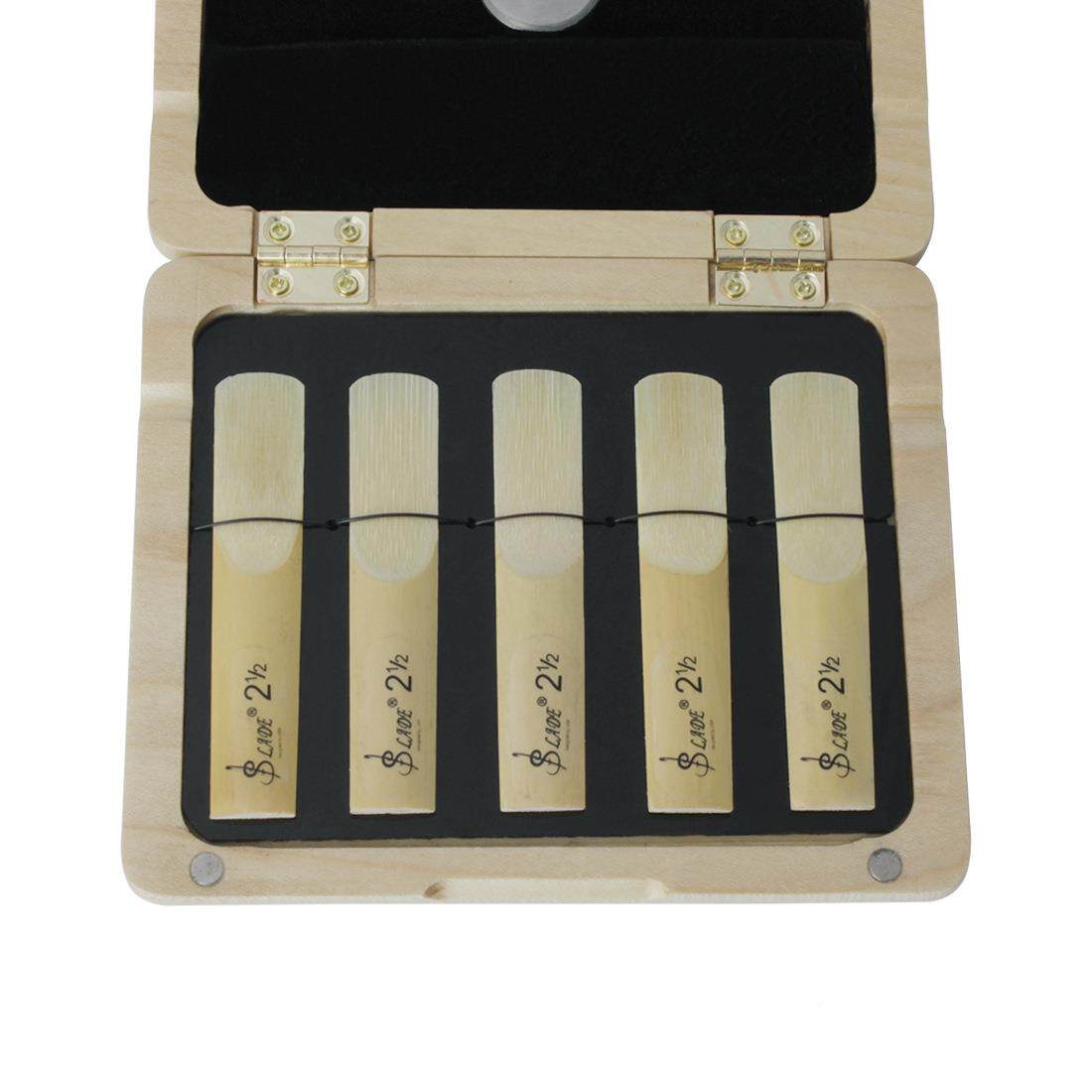 萨克斯单簧管哨片5个次SOQ装带湿度音计中音高中音萨克斯哨盒片夹