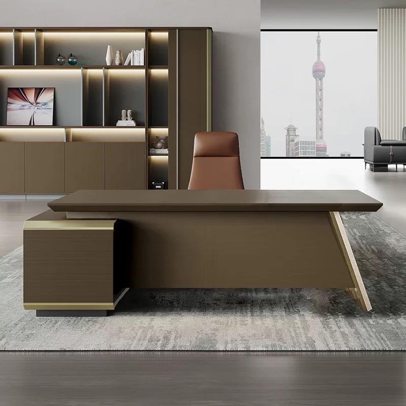 椅老板小型简桌约总裁经理1人位管单人办YMZ公桌柜组合版式大主班