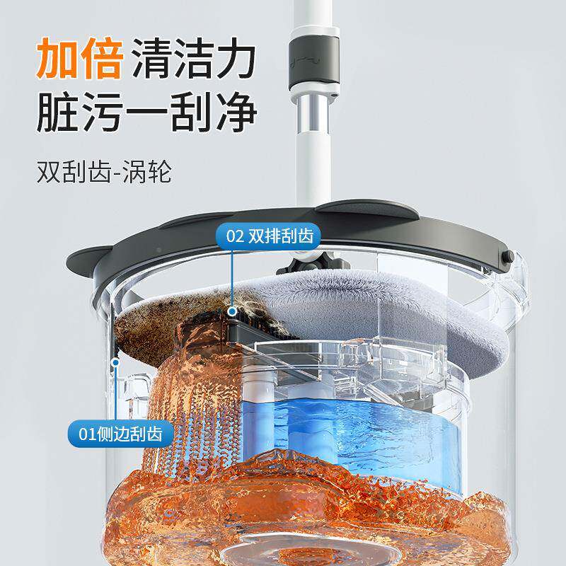 美添粗乐新款净分污离旋转无品牌/拖把懒红人家用拖地清洁工具网