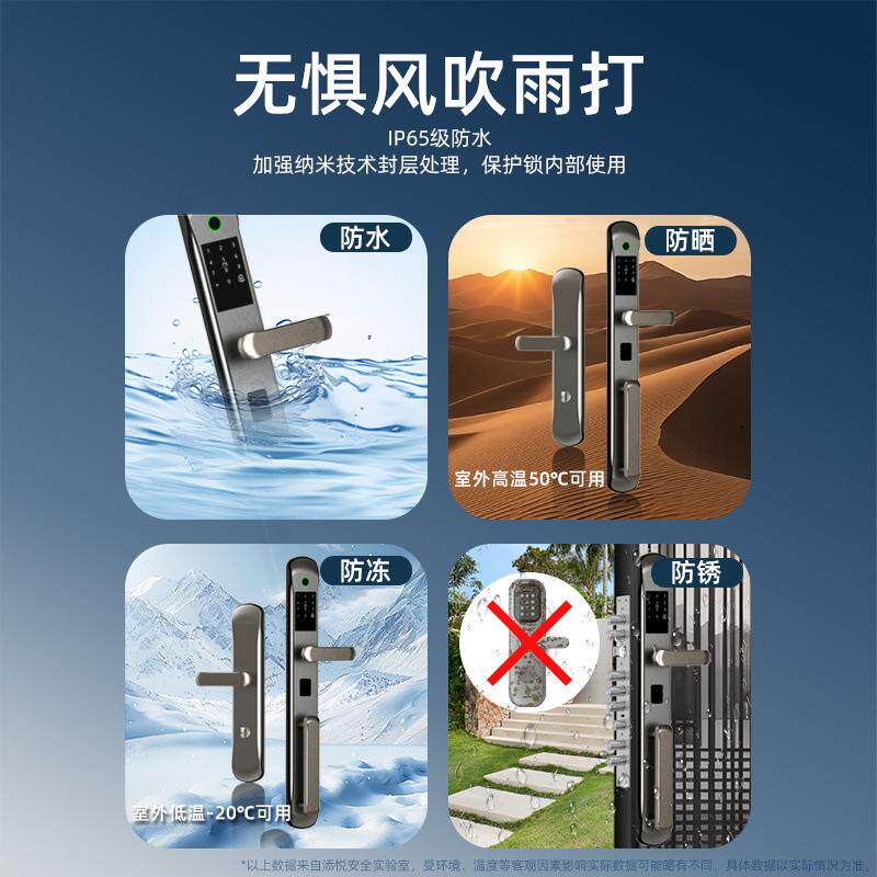 双开门智防能锁别墅大门指纹锁防户外水农自建房密码村锁CAR家用
