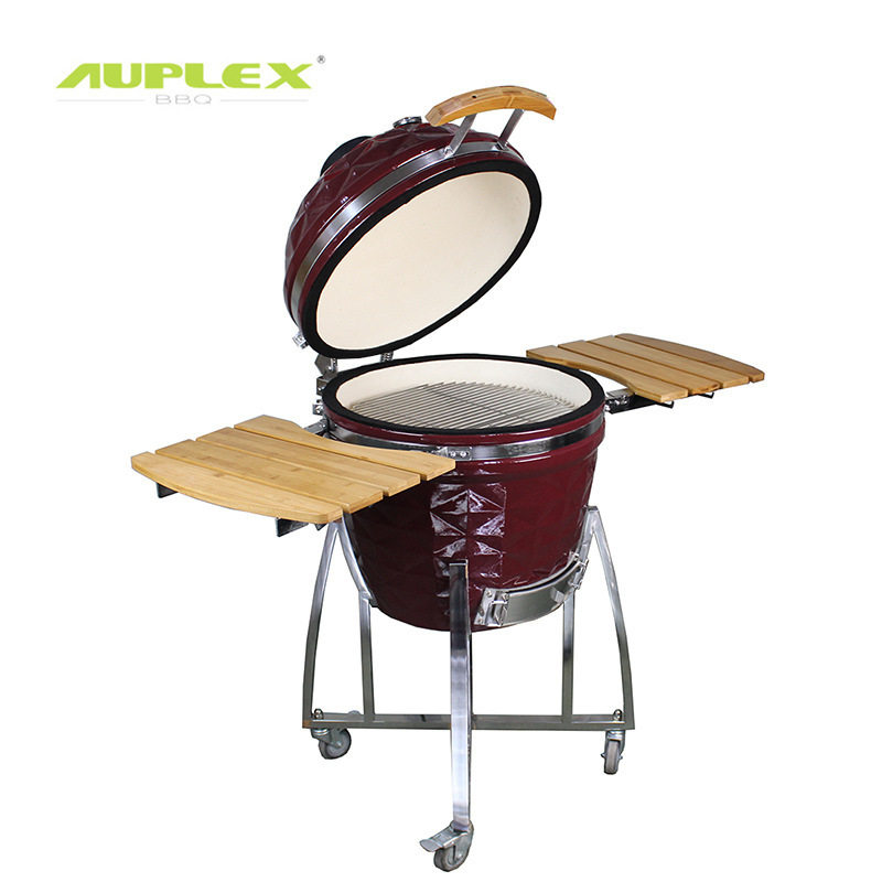 AUPLEX 22 '' Kamado Grill 别墅花园户外BBQ 商用烤串陶瓷烧烤炉