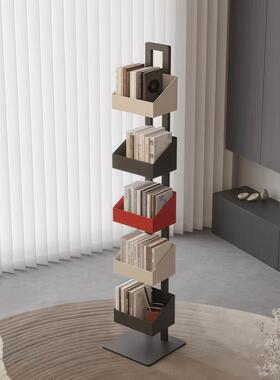 客厅创意落地架书家用铁艺转角收纳展儿示多架立体童层书柜置9671