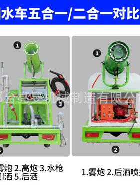 电动三轮洒车工地小型洒水水除雾炮车尘移动YSV消雾毒炮车洒水车