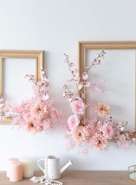 墙框壁装饰花艺动相橱套装墙壁遮挡窗装饰户外48120活仪式布置花