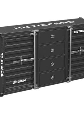 客哇业餐边柜创意靠墙碗柜QMI收纳柜厅储物集装工箱设风计茶水柜