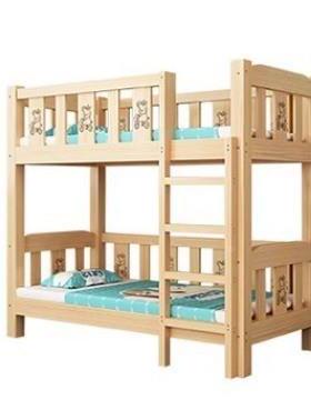 子UUB母床儿床童木二孩专用上铺实高低床幼下儿园午休床架双层上