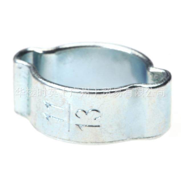 14装0PCS盒双耳环箍镀锌卡箍密极封管夹性FQA8种规格双耳无弹箍