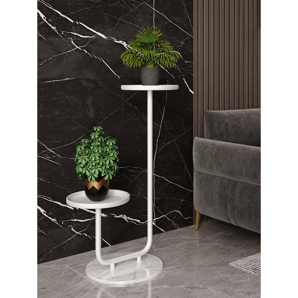 A花10L式轻奢大理石架家用客厅GYB电视地柜旁落意式花架子阳台花