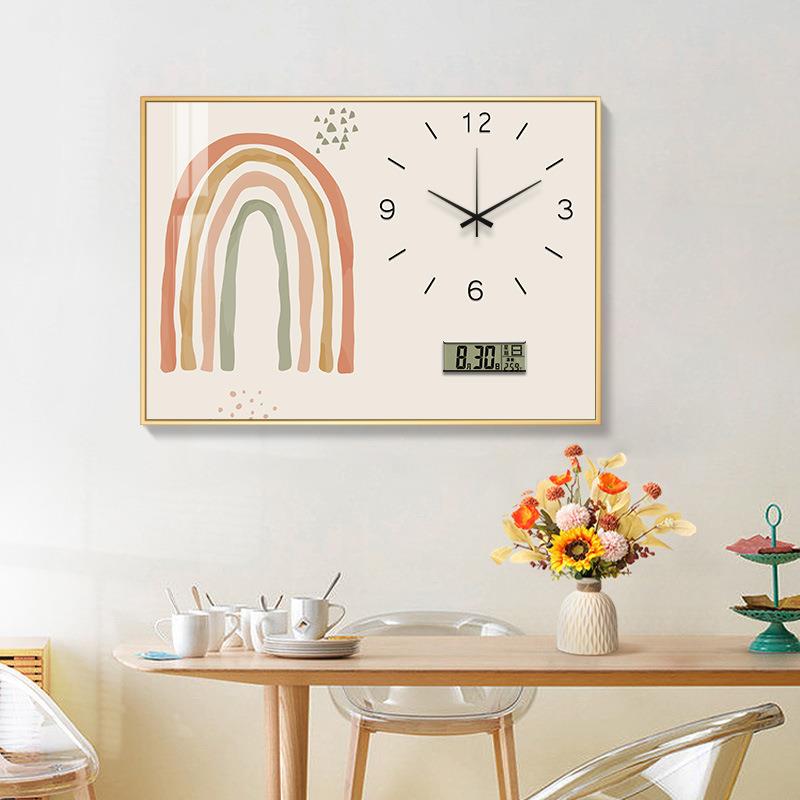 电表箱装画带钟表万年历WFX款2025新饰现代简约免打孔配电遮挡挂